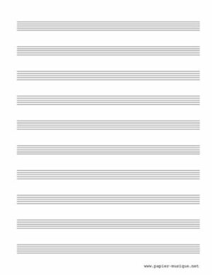 PAPIER MANUSCRIT ARCHAMBAULT 10 PORTÉES SPIRALES