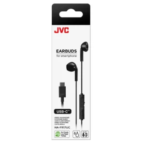 ÉCOUTEURS JVC AVEC FIL PRISE TYPE USB C ET BOUTONS DE VOLUME NOIR