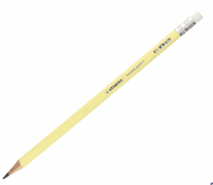 CRAYON MINE STABILO COUVERTURE JAUNE PASTEL