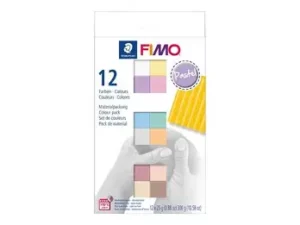 PÂTE FIMO STAEDTLER PQT 12 COULEURS PASTELS