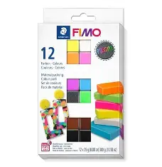 PÂTE FIMO STAEDTLER PQT 12 COULEURS NEON