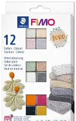 PÂTE FIMO STAEDTLER PQT 12 COULEURS BOHO