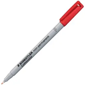 FEUTRE LUMOCOLOR NON-PERMANENT STAEDTLER F ROUGE