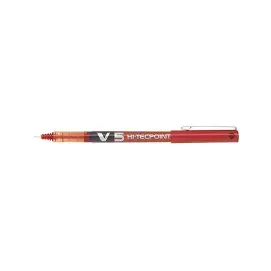 STYLO HI-TECPOINT PURE LIQUID INK PILOT V5 ROUGE