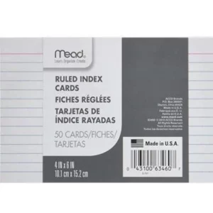 FICHES LIGNÉES PQT. 50 MEAD