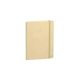 CARNET QUO VADIS LIGNÉ SPIRALE AVEC ÉLASTIQUE COULEUR VANILLE